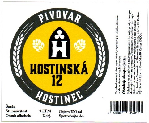 Hostinska 12 5 podlhovasta