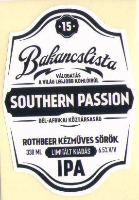 Bakancslista Southern Passion